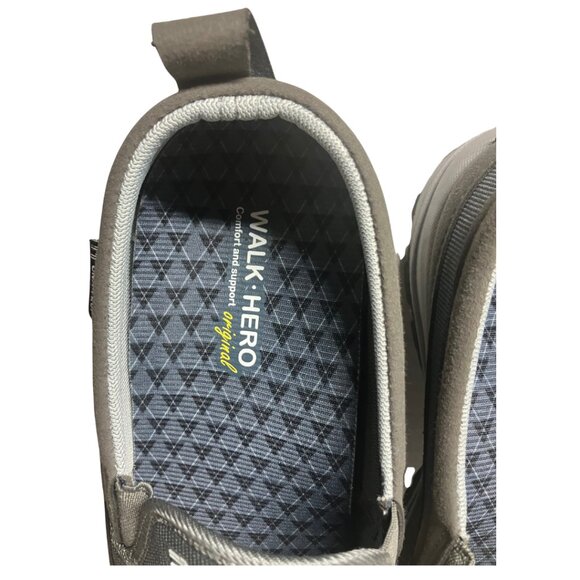 Men’s Slip-On Walking Shoes Comfort Arch Support Loafers Gray Size 44 - Picture 6 of 9